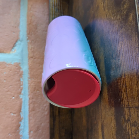 NWT Starbucks Valentine 2023 Ombre Taffy Hearts Double Walled Ceramic Tumbler - Picture 2 of 7